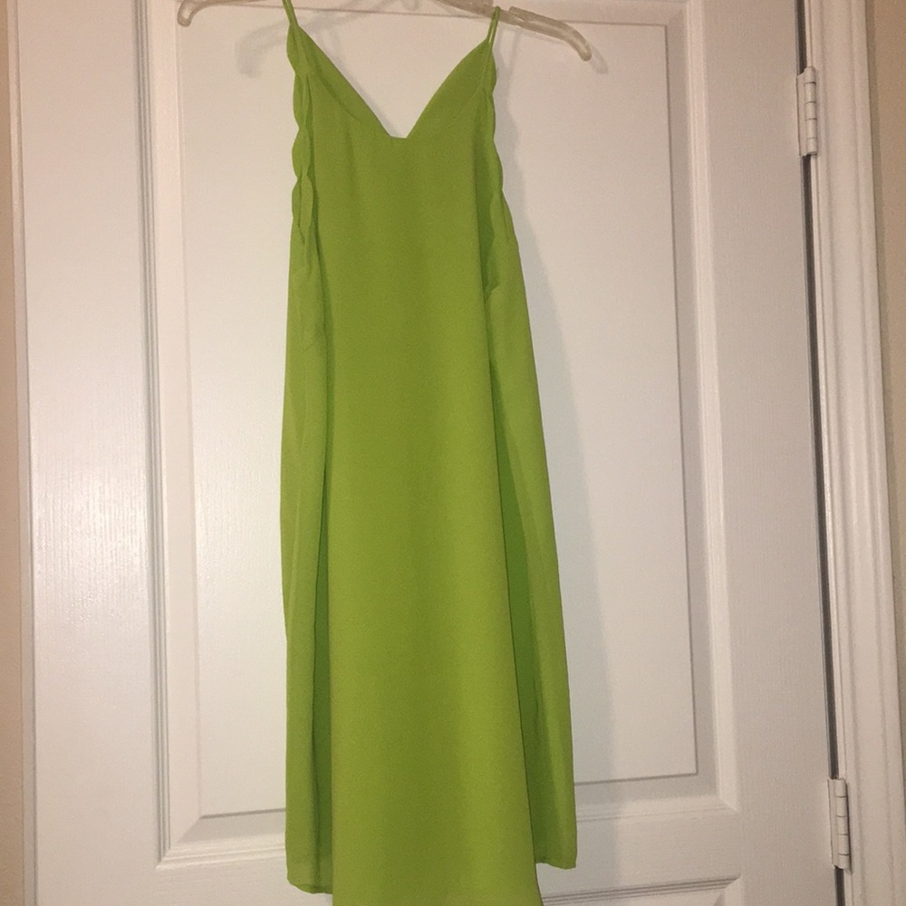 Green flowy dress